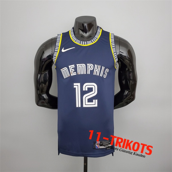 Memphis Grizzlies (Morant #12) NBA Trikots 2022 Season Blau Royal City Edition