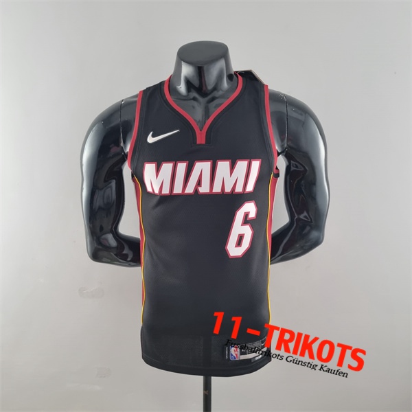 Miami Heat (James #6) NBA Trikots Schwarz 75th Anniversary