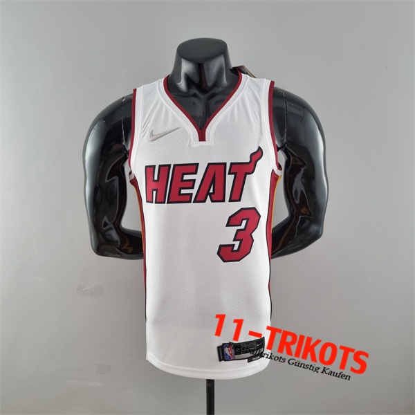 Miami Heat (Wade #3) NBA Trikots Weiß 75th Anniversary