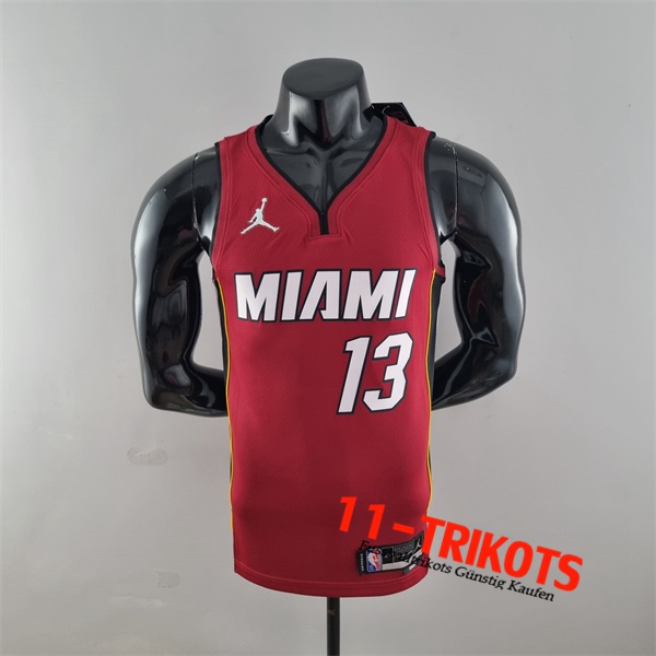Miami Heat (Adebayo #13) NBA Trikots Rotwein 75th Anniversary