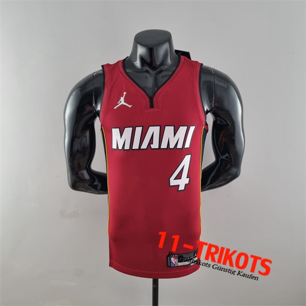 Miami Heat (Oladipo #4) NBA Trikots Rotwein 75th Anniversary