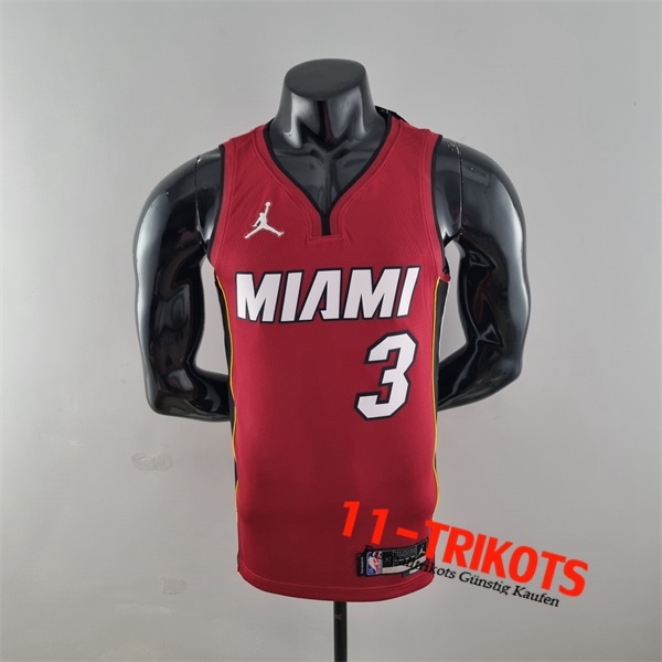 Miami Heat (Wade #3) NBA Trikots Rotwein 75th Anniversary