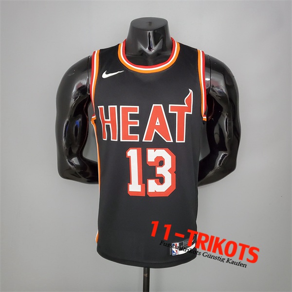 Miami Heat (Adebayo #13) NBA Trikots 2018 Schwarz Retro Night