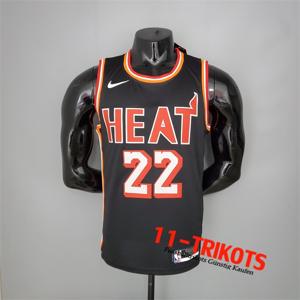 Miami Heat (Butler #22) NBA Trikots 2018 Schwarz Retro Night