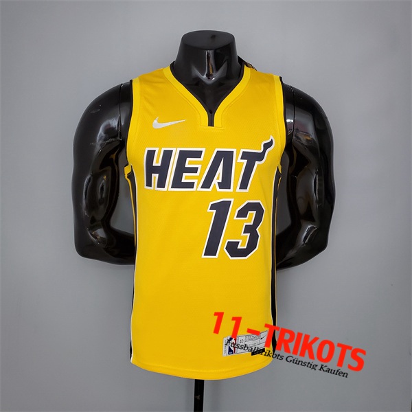 Miami Heat (Adebayo #13) NBA Trikots 2021 Gelb Bonus Edition
