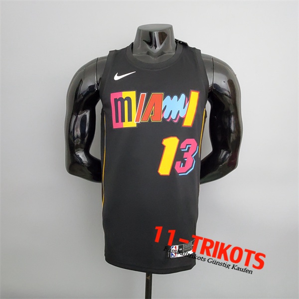 Miami Heat (Adebayor #13) NBA Trikots 2022 Season Schwarz City Edition