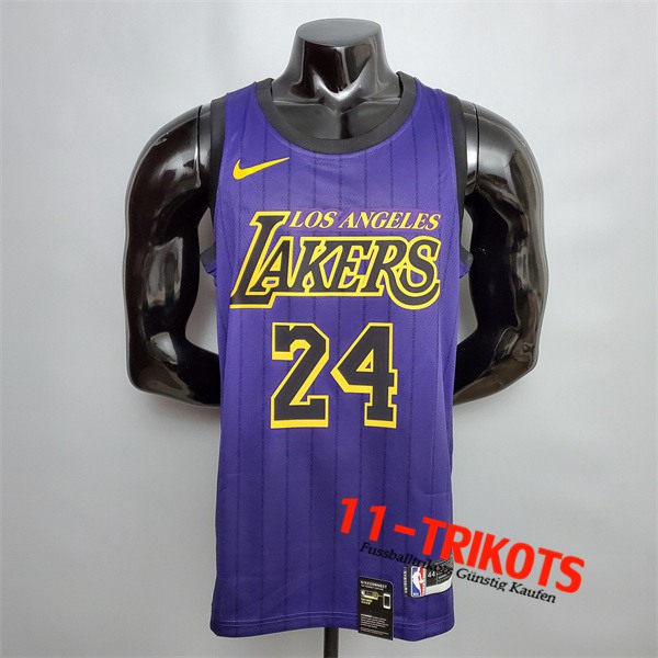 Los Angeles Lakers (Bryant #24) NBA Trikots Violett Encolure Ronde