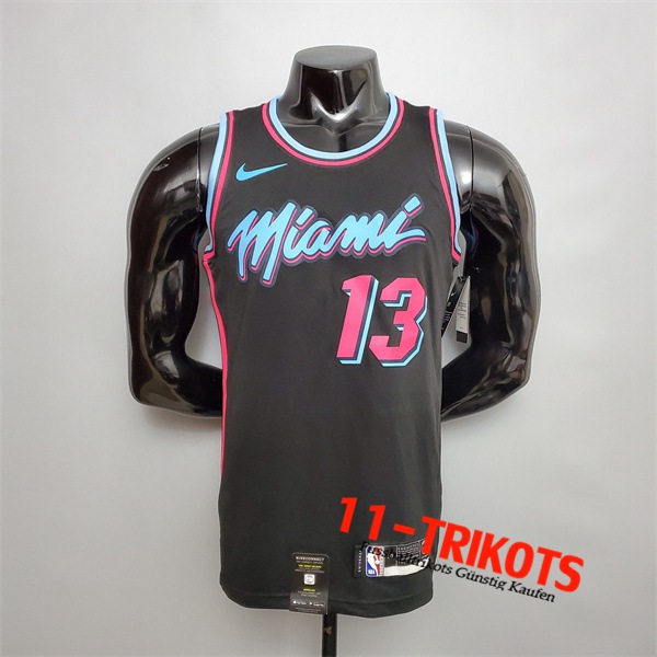 Miami Heat (Adebayo #13) NBA Trikots Schwarz Encolure Ronde