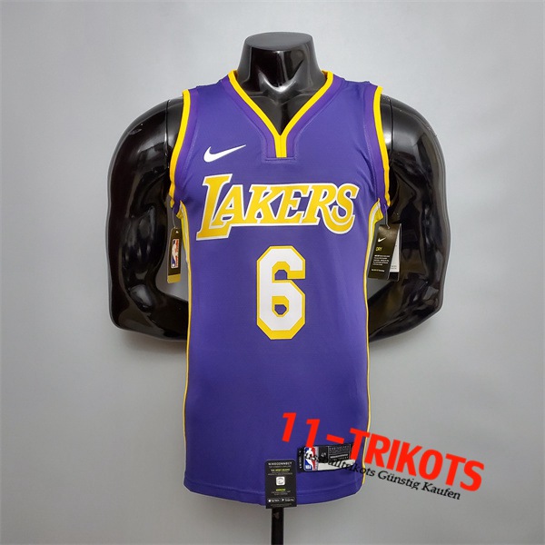 Los Angeles Lakers (James #6) NBA Trikots Violett