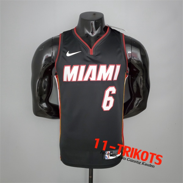 Miami Heat (James #6) NBA Trikots Schwarz