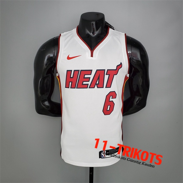 Miami Heat (James #6) NBA Trikots Weiß