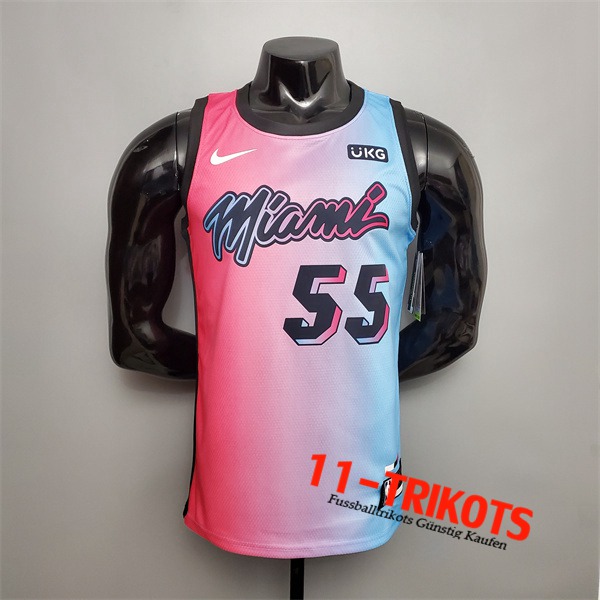 Neues Miami Heat (Robinson #55) NBA Trikots Rosa/Blau Gradient Color City Edition