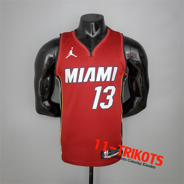 Neues Miami Heat (Adebayo #13) NBA Trikots Rotwein