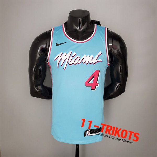 Miami Heat (Oladipo #4) NBA Trikots Blau Encolure Ronde