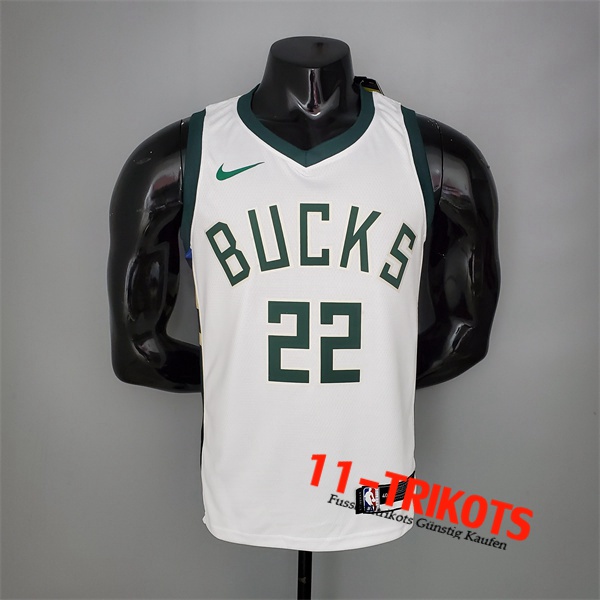 Milwaukee Bucks (Middleton #22) NBA Trikots 2021 Heimtrikot Weiß