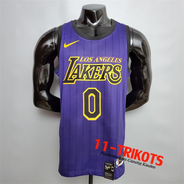 Los Angeles Lakers (Kuzma #0) NBA Trikots Violett Encolure Ronde