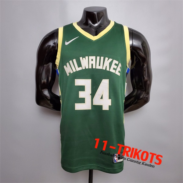 Milwaukee Bucks (Antetokounmpo #34) NBA Trikots Fruits Grün