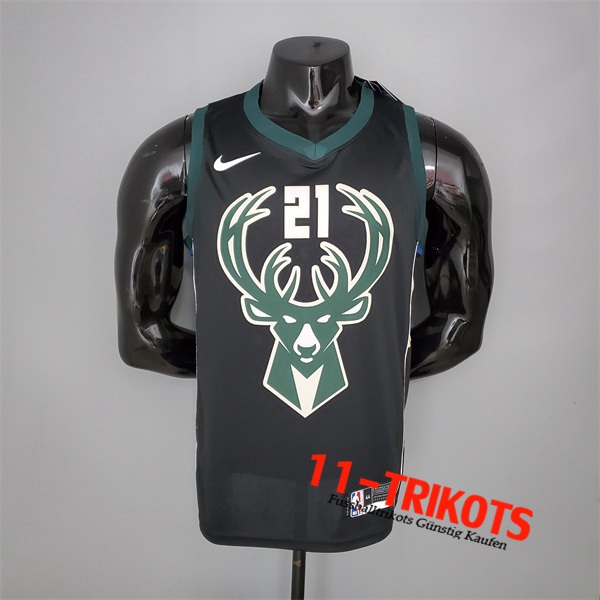 Milwaukee Bucks (Holidoay #21) NBA Trikots Schwarz