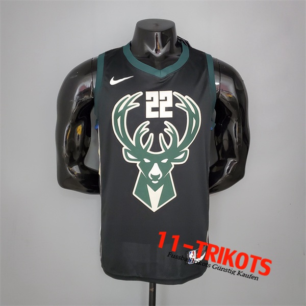 Milwaukee Bucks (Middleton #22) NBA Trikots Schwarz