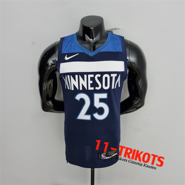 Minnesota Timberwolves (Rosa #25) NBA Trikots Blau Royal 75th Anniversary