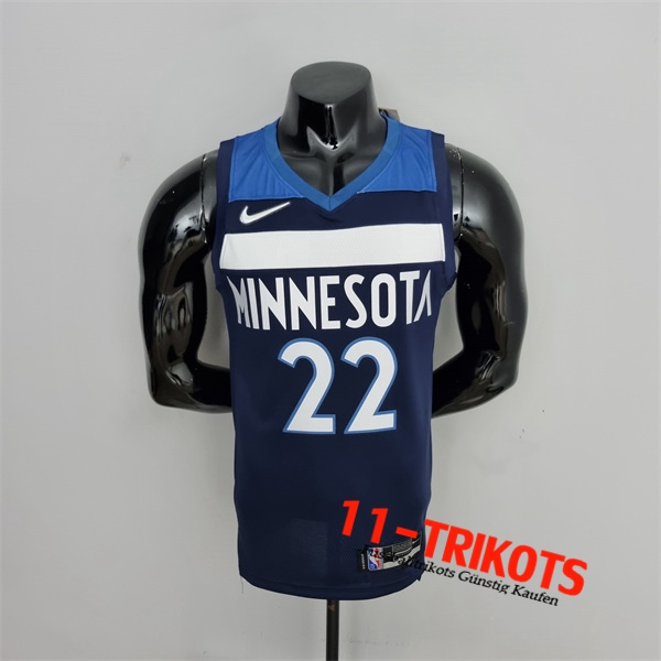 Minnesota Timberwolves (Wiggins #22) NBA Trikots Blau Royal 75th Anniversary