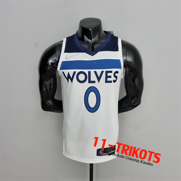 Minnesota Timberwolves (Russell #0) NBA Trikots Weiß Royal 75th Anniversary