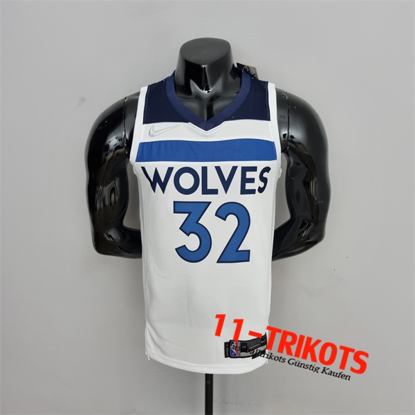 Minnesota Timberwolves (Towns #32) NBA Trikots Weiß Royal 75th Anniversary