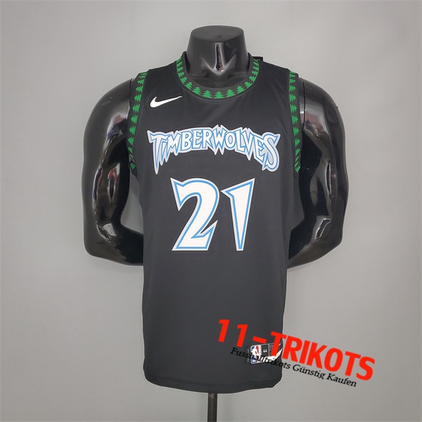 Minnesota Timberwolves (Garnett #21) NBA Trikots 2018 Retro Schwarz