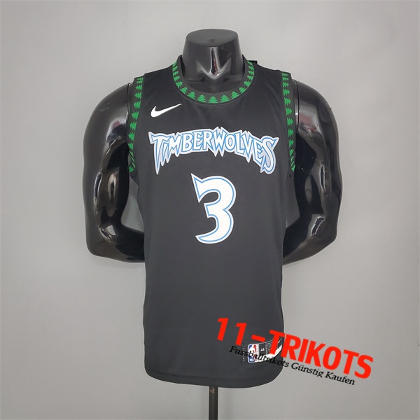 Minnesota Timberwolves (Marbury #3) NBA Trikots 2018 Retro Schwarz