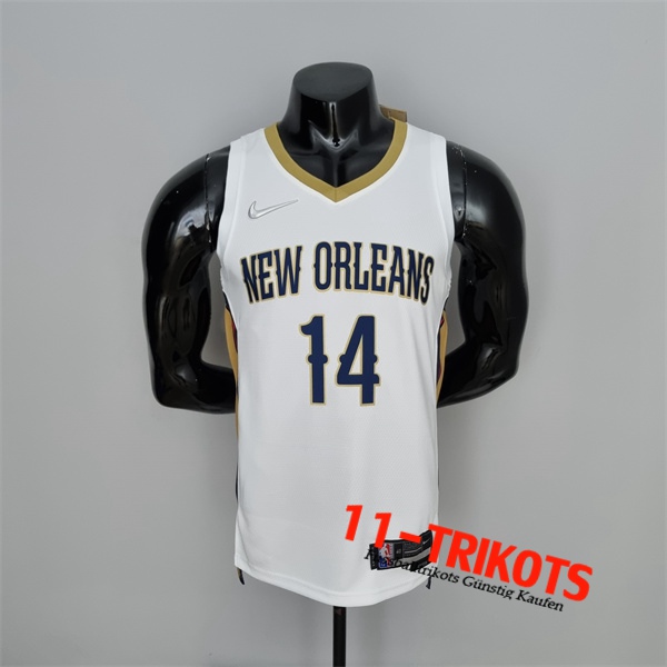 New Orleans Pelicans (Ingram #14) NBA Trikots Weiß 75th Anniversary