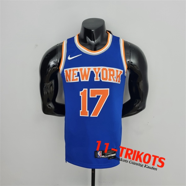 New York Knicks (Lin #17) NBA Trikots Blau 75th Anniversary
