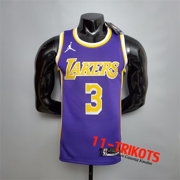 Los Angeles Lakers (Davis #3) NBA Trikots Violett Theme Encolure Ronde