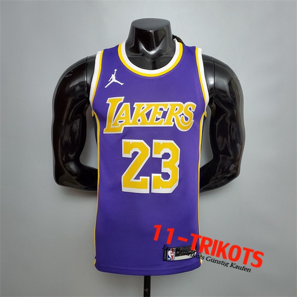 Los Angeles Lakers (James #23) NBA Trikots Violett Theme Encolure Ronde