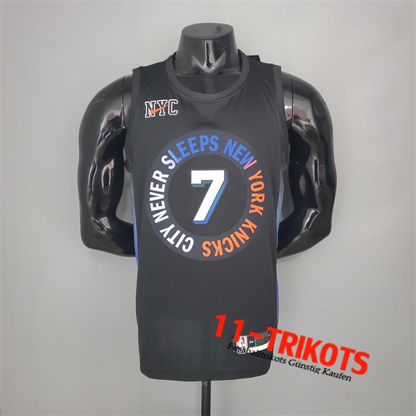 New York Knicks (Anthony #7) NBA Trikots 2021 Schwarz City Edition