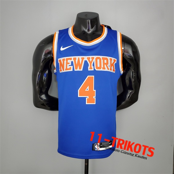 New York Knicks (Rosa #4) NBA Trikots 2021 Blau