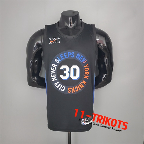 New York Knicks (Randle #30) NBA Trikots 2021 Schwarz City Edition