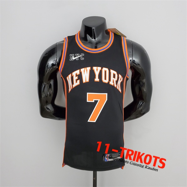 New York Knicks (Anthony #7) NBA Trikots 2022 Season Schwarz Urban Edition