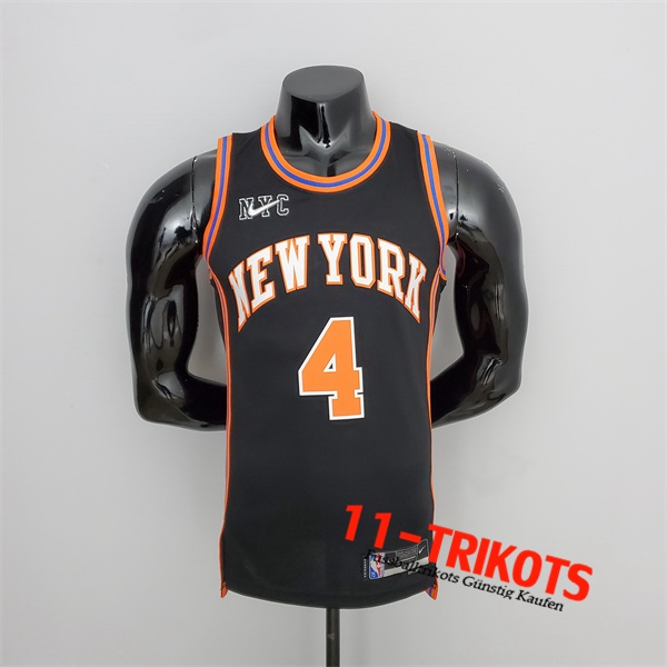 New York Knicks (Rosa #4) NBA Trikots 2022 Season Schwarz Urban Edition