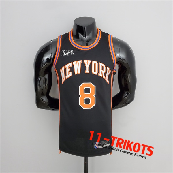 New York Knicks (Walker #8) NBA Trikots 2022 Season Schwarz Urban Edition