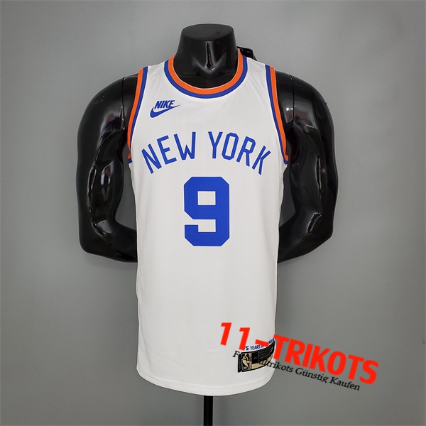 New York Knicks (Barrett #9) NBA Trikots Weiß 75th Anniversary