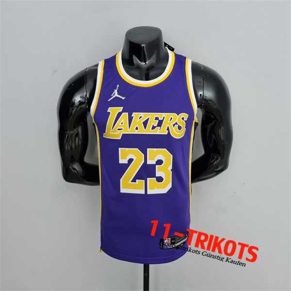 Los Angeles Lakers (James #23) NBA Trikots Violett 75th Anniversary