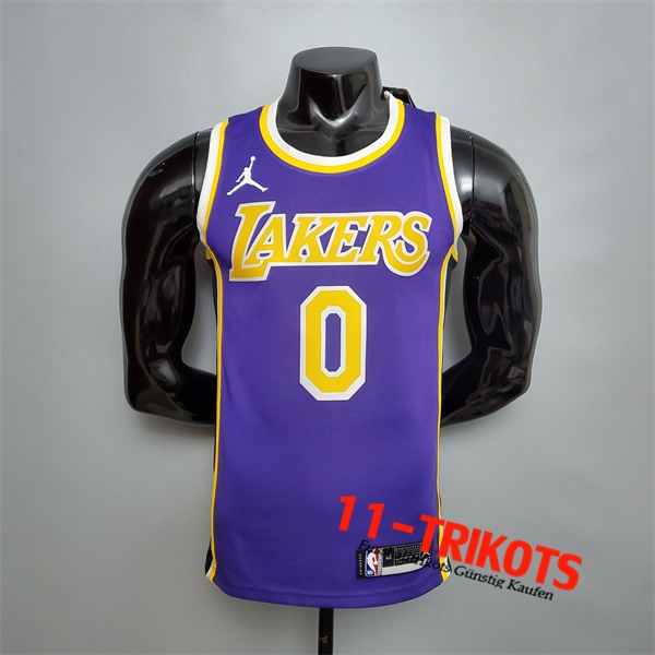 Los Angeles Lakers (Kuzma #0) NBA Trikots Violett Theme Encolure Ronde