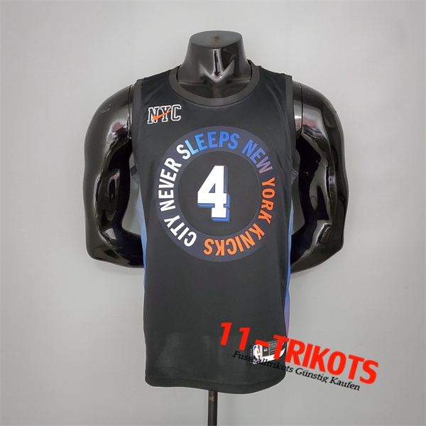 New York Knicks (Rosa #4) NBA Trikots Schwarz City Edition