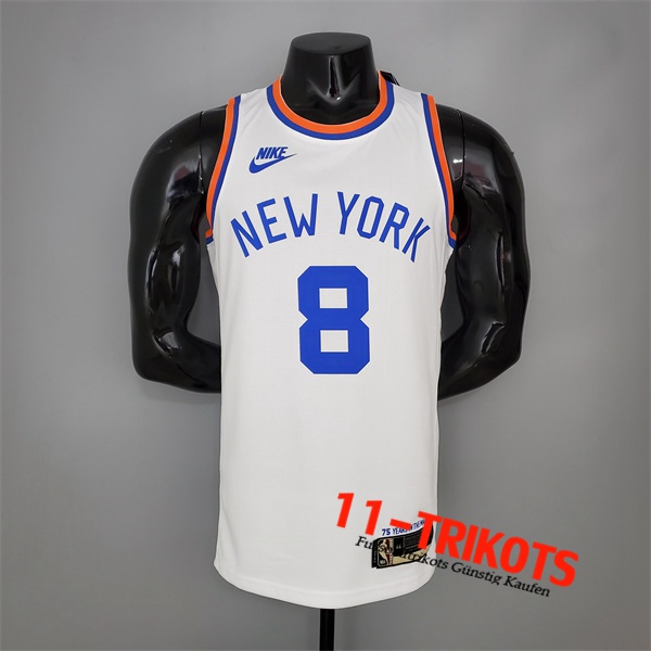 New York Knicks (Walker #8) NBA Trikots Weiß 75th Anniversary