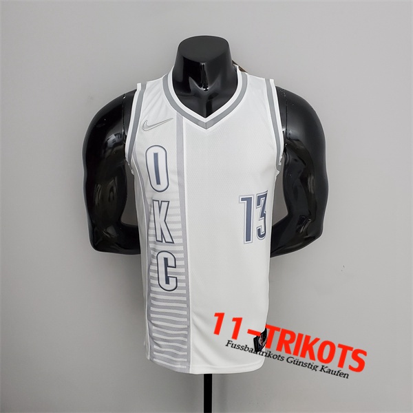 Oklahoma City Thunder (George #13) NBA Trikots Weiß 75th Anniversary City Edition