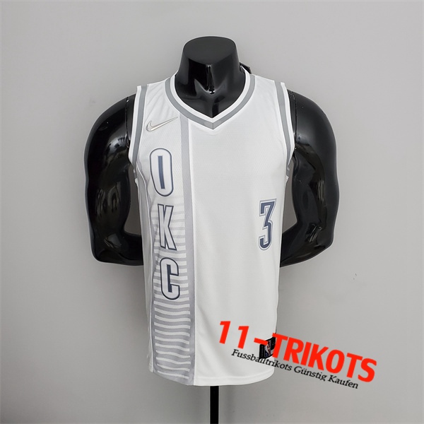 Oklahoma City Thunder (Paul #3) NBA Trikots Weiß 75th Anniversary City Edition