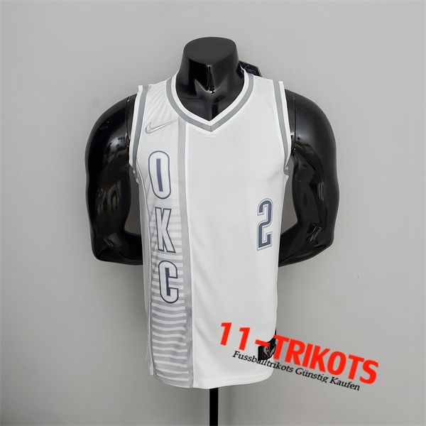 Oklahoma City Thunder (Gilgeous-Alexander #2) NBA Trikots Weiß 75th Anniversary City Edition