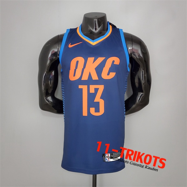 Oklahoma City Thunder (George #13) NBA Trikots Blau Stripes
