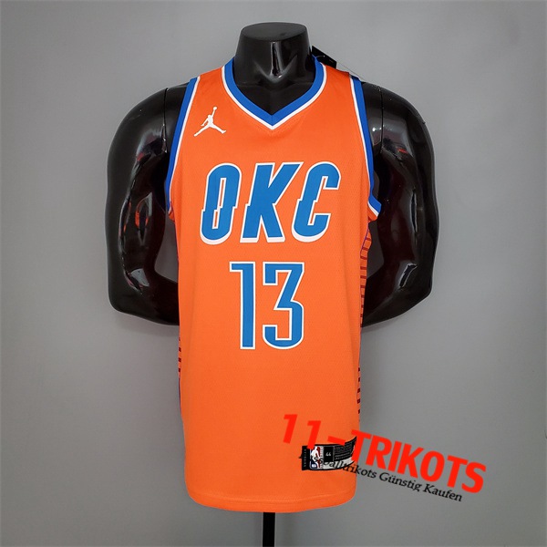 Oklahoma City Thunder (George #13) NBA Trikots Orange Jordan