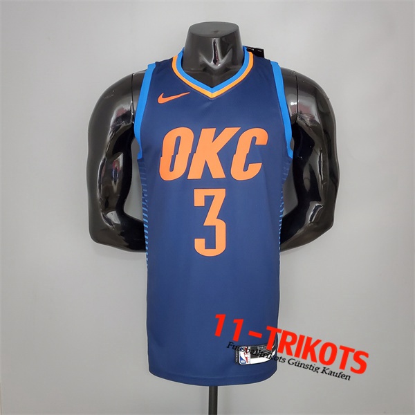 Oklahoma City Thunder (Paul #3) NBA Trikots Blau Stripes